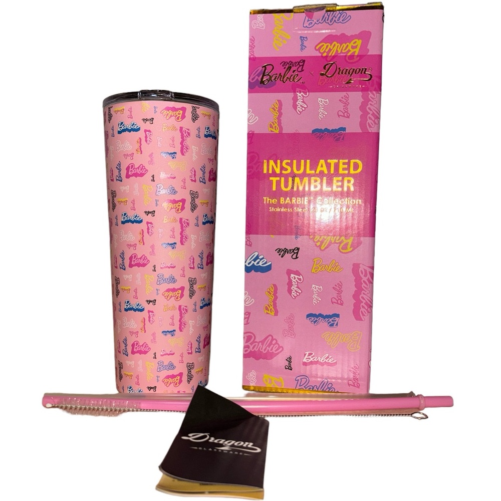Dragon Glassware x Barbie Tumbler Stainless Steel Water Bottle 24 Oz